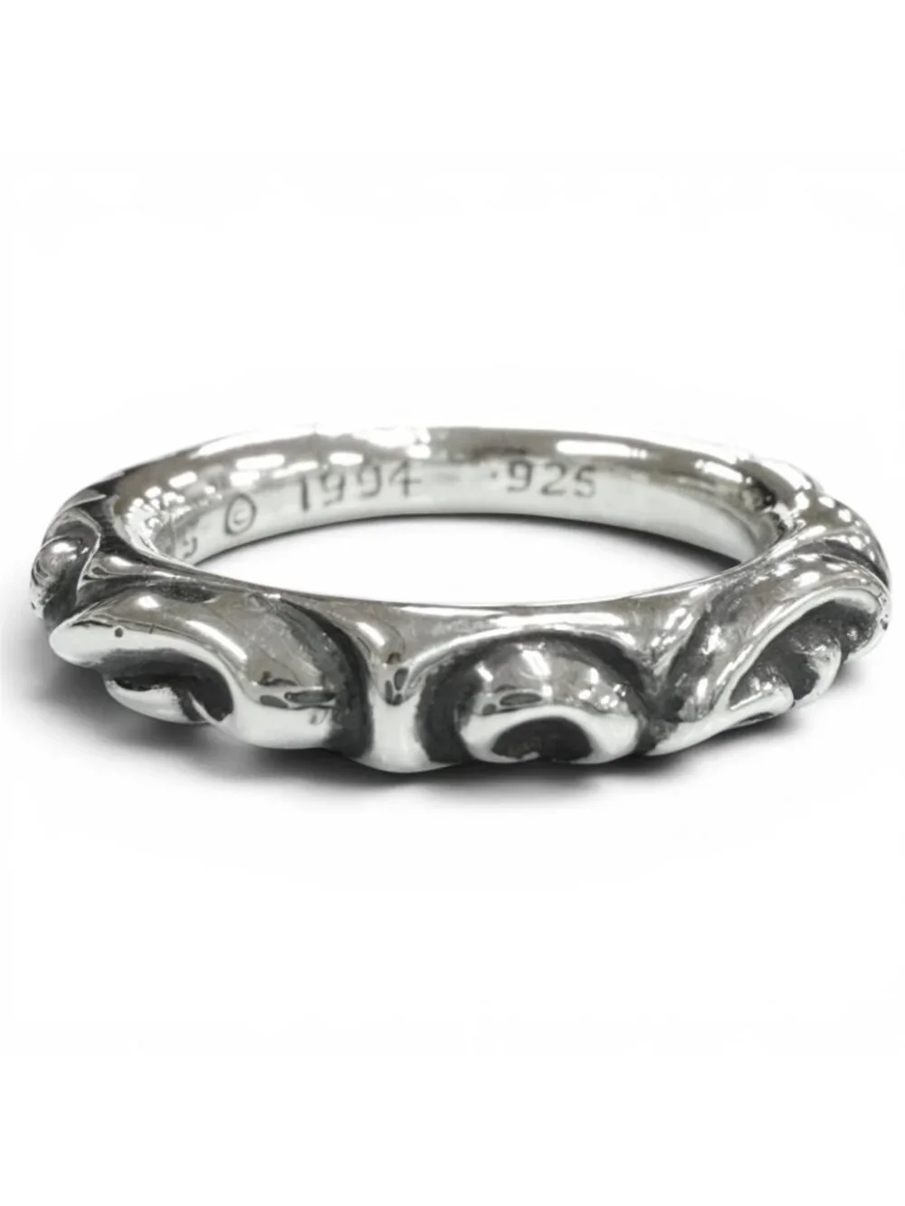 Chrome Hearts Scrl Band Scroll 925 Ring Silver